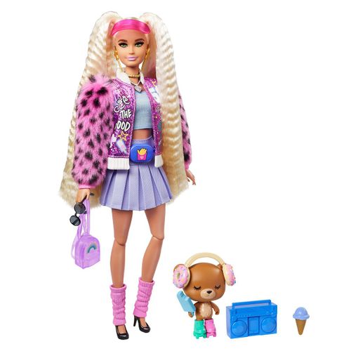 Barbie - Barbie Extra Ourson À Rollers - Poupée Mannequin - Dès 3 Ans