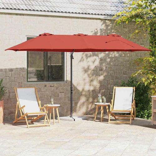Vidaxl Parasol Cantilever De Jardin Couleur Terre Cuite Large