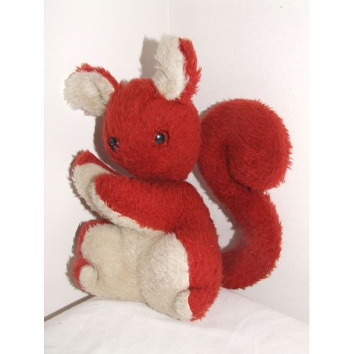 Ecureuil Rouge Blanc Ancien Vintage 