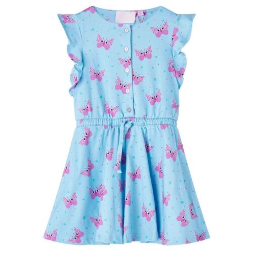 Robe Pour Enfants Avec Boutons Sans Manches Bleu 104