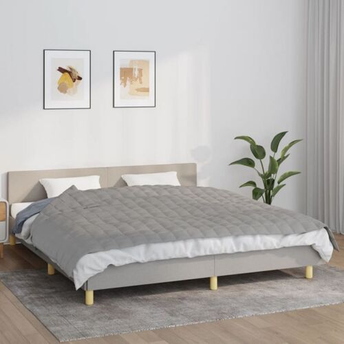 Vidaxl Couverture Lestée Gris 155x220 Cm 7 Kg Tissu