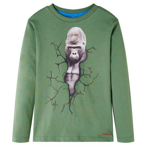 T-Shirt Enfants À Manches Longues Kaki Clair 104