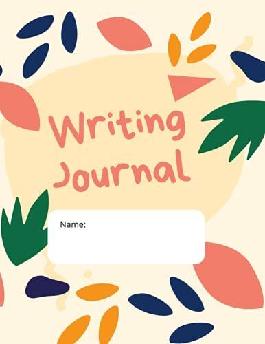 Writing Journal: Children's Handwriting Practice And Drawing Book, Colorful Leaves - Blank Lined
