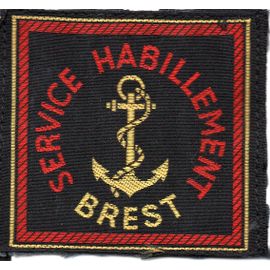 Militaria - Insigne Tissu Du Service Habillement De La Marine Brest