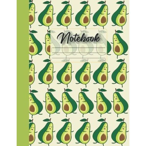Notebook: Wide Ruled Paper Notebook Journal, For Kids, 110 Pages, 8.5" X 11", Avocado Notebook For Children, Kids, Girls, Teens, Women, Teachers, , For Any School Class Subjects Paperback