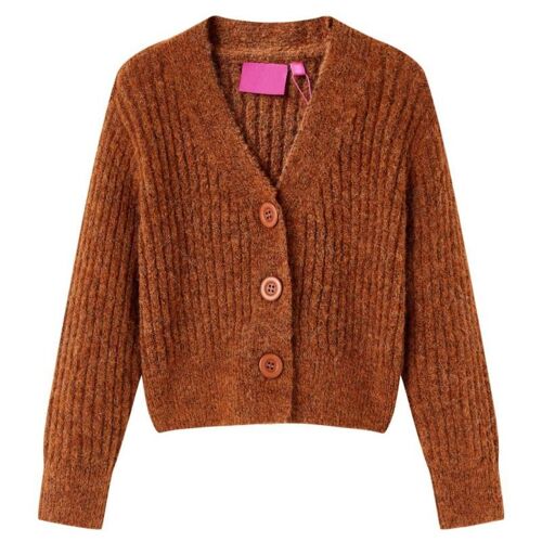 Cardigan Pour Enfants Tricoté Cognac 92