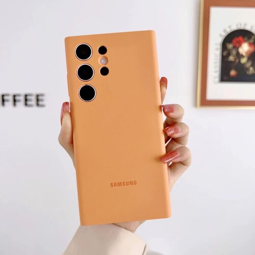 Coque pour Samsung S23 Ultra Silicone Orange