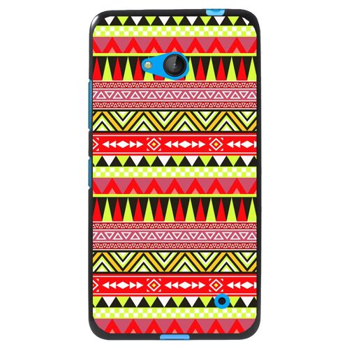 Coque Souple en gel noir pour Microsoft Lumia 640 avec impression Motifs aztèqu