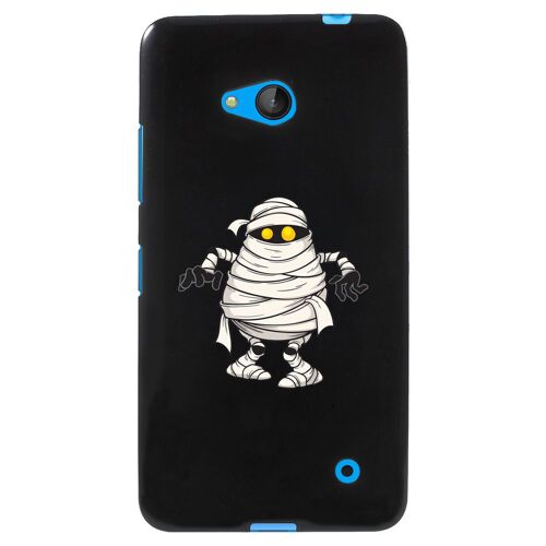 Coque Souple en gel noir pour Microsoft Lumia 640 avec impression Motifs momie