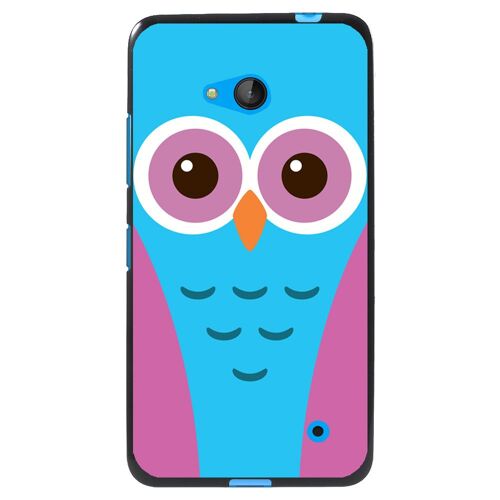 Coque Souple en gel noir pour Microsoft Lumia 640 avec impression Motifs chouett