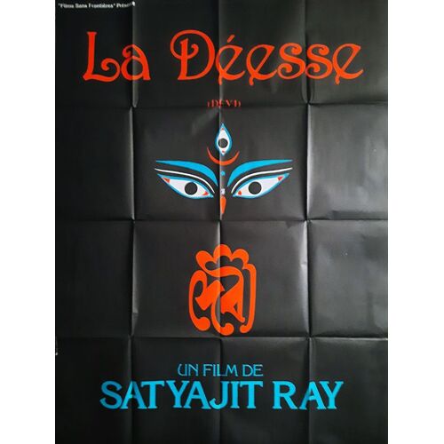 La Déesse (Devi) - Véritable Affiche De Cinéma Pliée - Format 120x160 Cm - De Satyajit Ray Avec Soumitra Chatterjee, Chhabi Biswas, Soumitra Chatterjee - 1960 Ressortie 1993