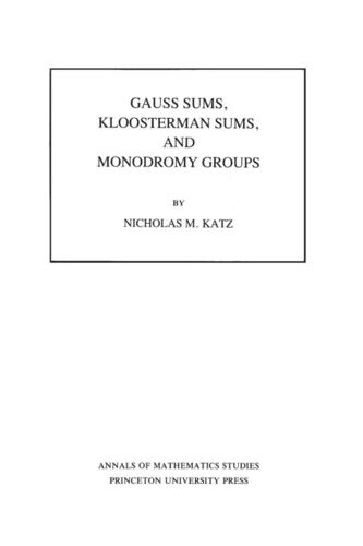 Gauss Sums, Kloosterman Sums, And Monodromy Groups