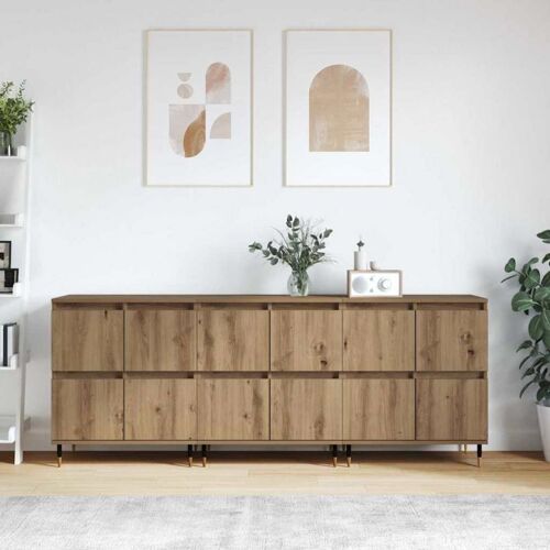 Vidaxl Buffets 3 Pcs Chêne Artisanal 180 X 35 X 70 Cm