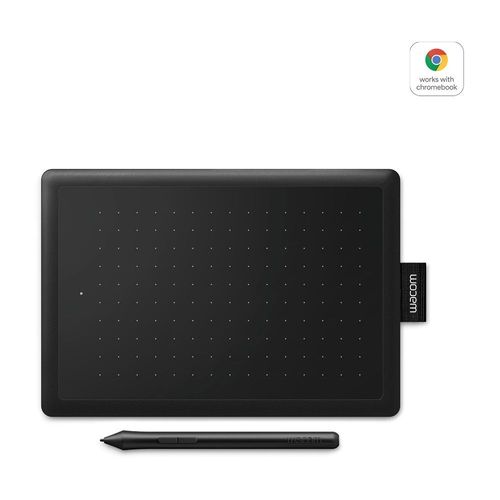 Wacom One by Wacom - Numériseur - droitiers et gauchers - 15.2 x 9.5 cm - électromagnétique - filaire - USB - noir, rouge