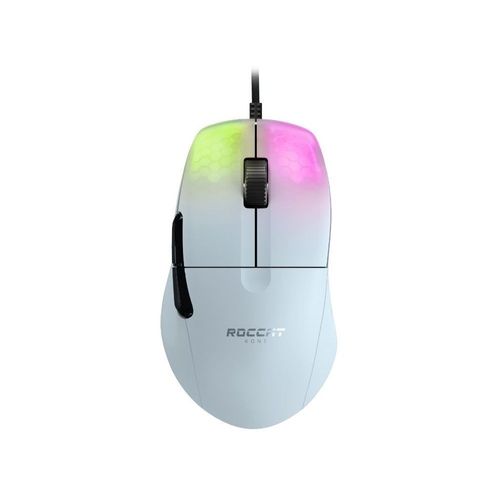 ROCCAT Kone Pro - Souris - ergonomique - optique - 5 boutons - filaire - USB 2.0 - blanc