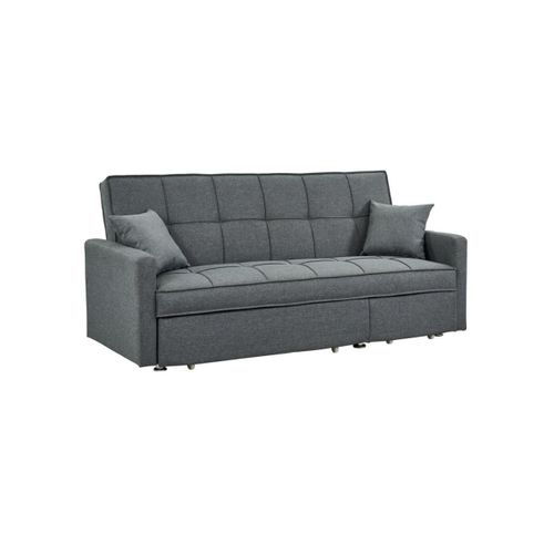 Canapé 3 Places Convertible En Tissu Canetti - Gris