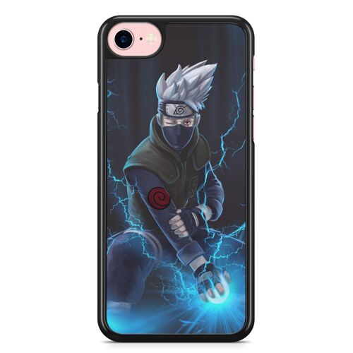 Coque Fifrelin rigide noire pour iPhone 6 et 6S Naruto Shippuden Kakashi Itachi 7 Ref 8348