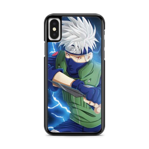Coque Fifrelin rigide noire pour iPhone X et iPhone XS Naruto Shippuden Itachi Kakashi 6 Ref 8520