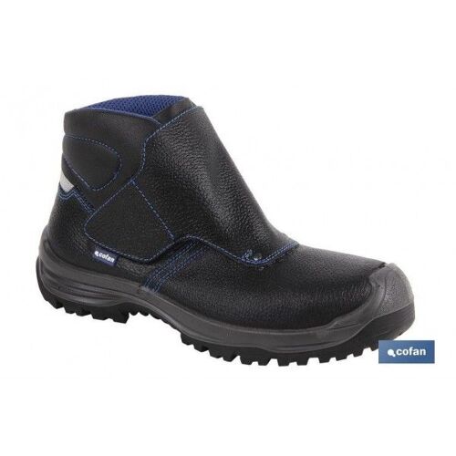 BOTTE CUIR NOIR FERMETURE VELCRO S3 MOD URIAN T 37