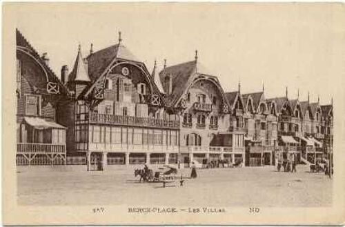 Pas-De-Calais Berck-Plage 157. Les Villas Carte Postale Postcard Plage Âne