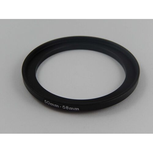 vhbw Bague d'adaptation de filtre Step-Up de 50 mm vers 58 mm pour objectif d'appareil photo - Adaptateur, métal, noir