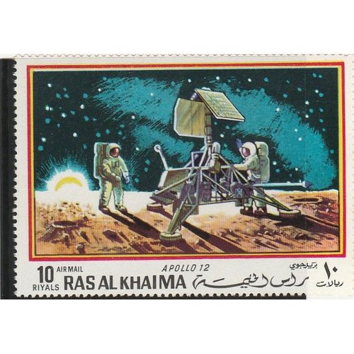 1 Timbre Neuf De Ras Al Kheima -  Conquête De L'espace - Apollo 12