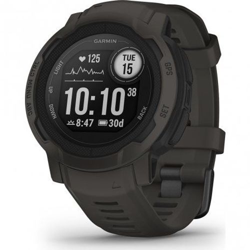 Garmin Instinct 2 - 45 mm - graphite - montre de sport avec bracelet - silicone - taille du poignet : 135-230 mm - monochrome - 32 Mo - Bluetooth, ANT+ - 52 g