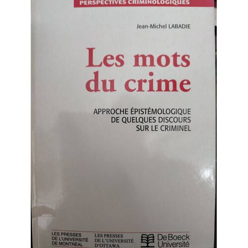 Les Mots Du Crime