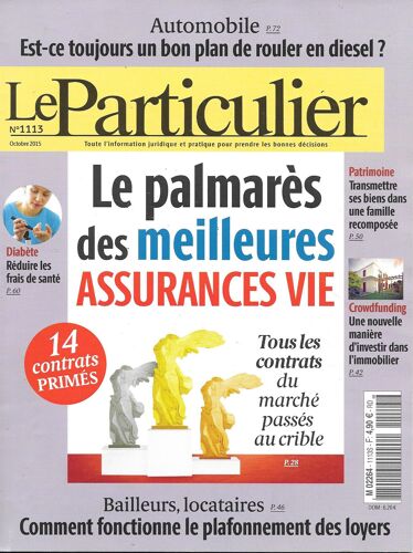 Le Particulier N°1113 - Les Meilleures Assurances Vie - Diabète Et Frais De Santé - Le Crowdfunding