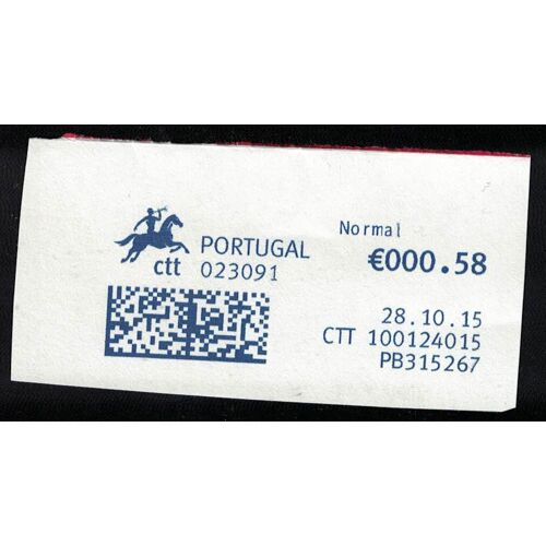 Portugal Ema Sur Fragment Datamatrix 28.10.2015 Pb315267 Guichet 023091