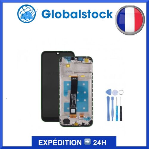 Ecran Lcd + Vitre Tactile Sur Châssis Pour Huawei Y5 2019 Noir + Outils