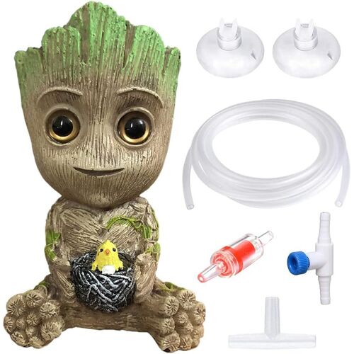 Kalanka-Aquarium Groot Air Bubbler Pierre Décorations - Avec Tube Standard 2m Tuyau Aquarium 4mm Et Accessoires De Vannes De Régulation