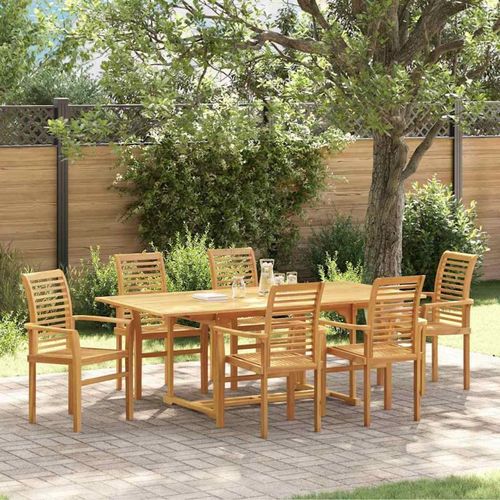 Vidaxl Ensemble De Salle À Manger Pour Jardin Autre 7 Pcs Marron