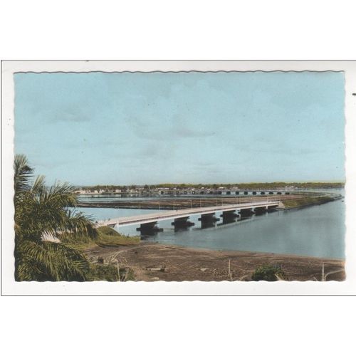 Carte Postale Douala Le Pont Sur Le Wouri Cameroun 1963 Fleuve Berge Bridge 