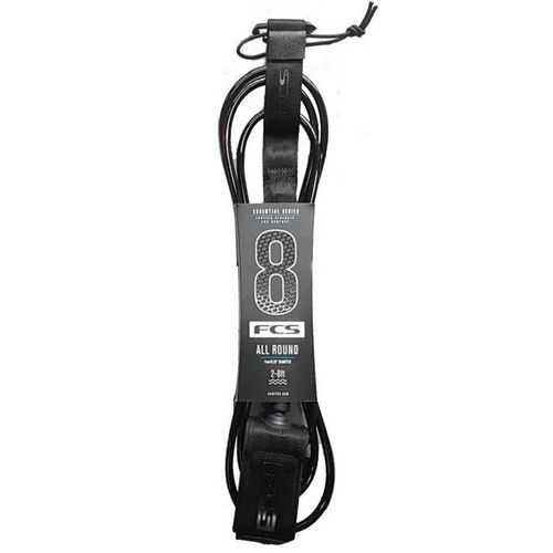 Leash Surf Fcs All Round Essential Leash Black 8' Noir
