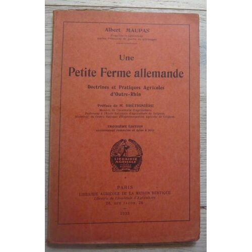 Une Petite Ferme Allemande  Doctrines Et Pratiques Agricoles DOutre-Rhin