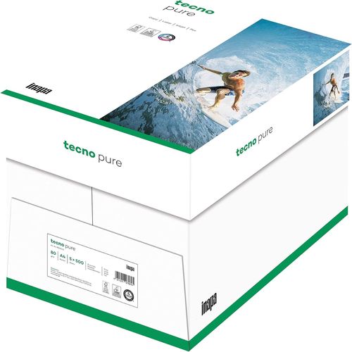 Hamiltion-Pure,Papier Reprographique,100% Recyclé,Extra Blanc,80 G,A4,Fsc,Carton De 5x500 Feuilles