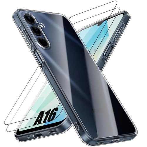 Coque Et 2 Verres Trempés Pour Samsung Galaxy A16 4g/5g - Protection Renforcée Antichoc Silicone - E.F.Connection