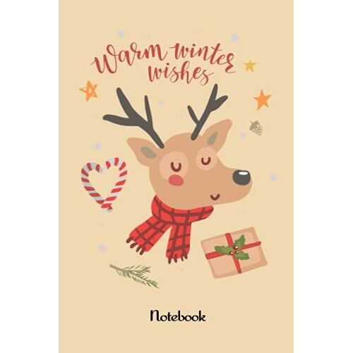 Notebook - Merry Christmas Journal Notebook For Writing For Women Holiday Gift Giving 167: Notebook Christmas Gift Journal_6in X 9in X 114 Pages White Paper Blank Journal With Black Cover Perfect Size