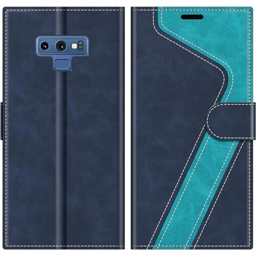 Coque Pour Samsung Galaxy Note 9, Housse En Cuir Samsung Galaxy Note 9, Etui Telephone Samsung Galaxy Note 9 Magnetique Etui Housse Pour Samsung Galaxy Note 9, Elegant Bleu