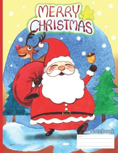 Composition Notebook: Merry Christmas Ver.1: Primary Composition Notebook Grades K-2, With Picture Space , Dotted Midline Creative Picture Notebook, ... And More! Perfect For Merry Christmas!