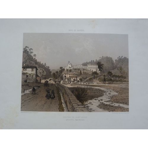 Lithographie En Couleurs Du Château Saint André - 19ème S. - Nice Et Savoie