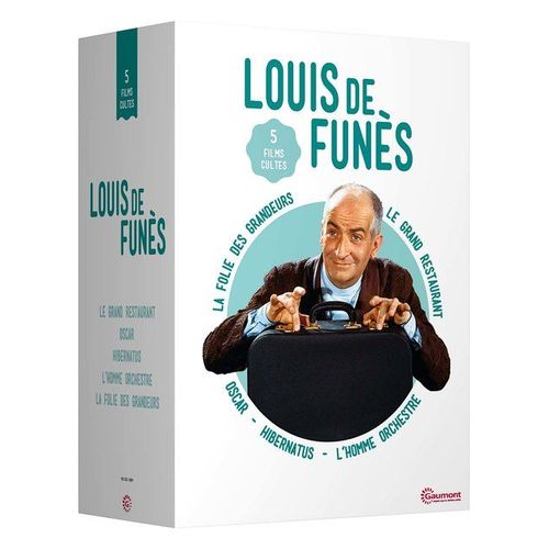 Louis De Funès - 5 Films Cultes : Le Grand Restaurant + Oscar + Hibernatus + L'homme Orchestre + La Folie Des Grandeurs