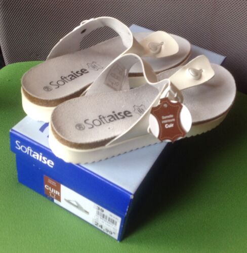 Sandales Softaise 39 Blanc De La Halle