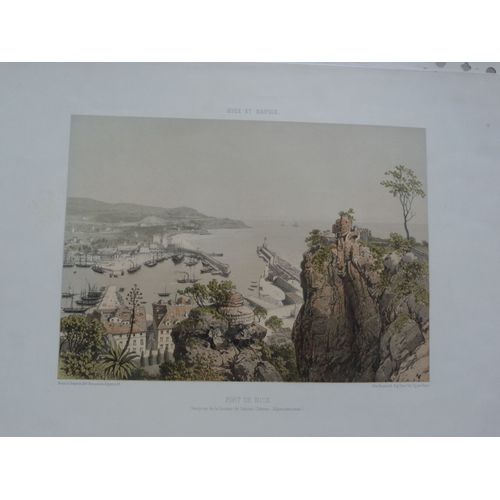 Lithographie En Couleurs De Nice (Port) - 19ème S. - Nice Et Savoie