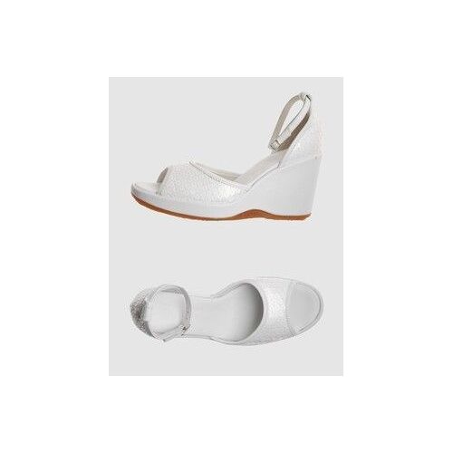 Sandales Autre Ruco Line Sandales Compensées Blanches À Sequins T38
