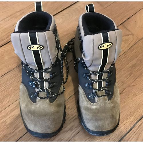 Chaussures De Randonnée Montantes Homme En Croûte De Cuir Salomon Climat Dry Pointure 41