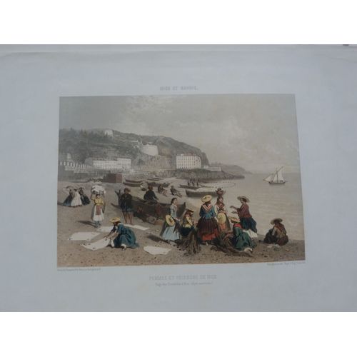 Lithographie En Couleurs De Nice (Femmes De Pêcheurs) - 19ème S. - Nice Et Savoie