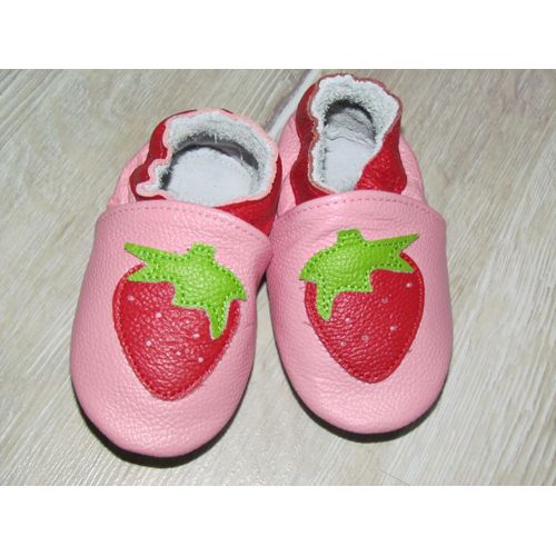 Chaussons Cuir 9 Mois Rose