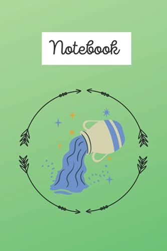 Aquarius Zodiac Notebook 6 X 9 In (50 Pages): Lined Paper